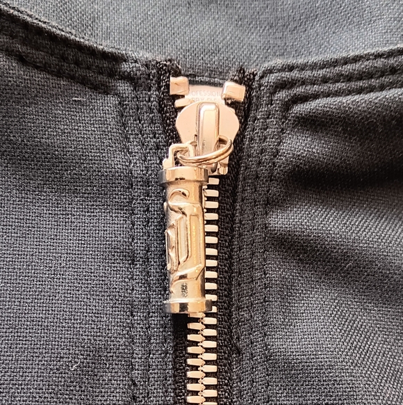 GIANNI VERSACE COUTURE Vintage Cotton Navy Blazer Jacket Size 6 - Picture 10 of 12